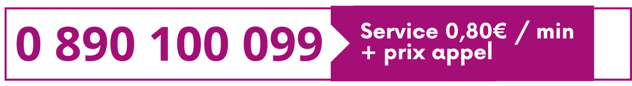 Numéro audiotel : 0890100099