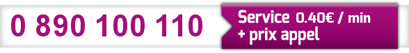 Numéro audiotel : 0890100110