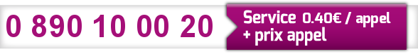 Numéro audiotel : 0890100020