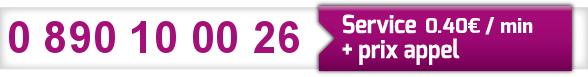 Numéro audiotel : 0890100026
